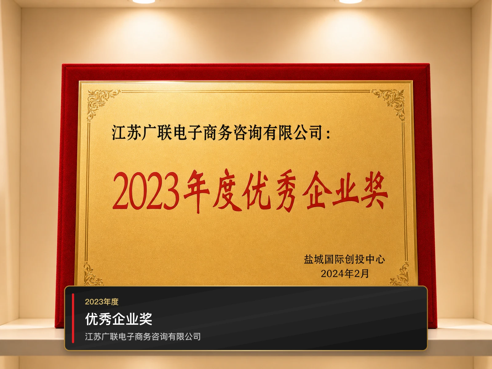 优秀企业奖，江苏广联电子商务咨询有限公司